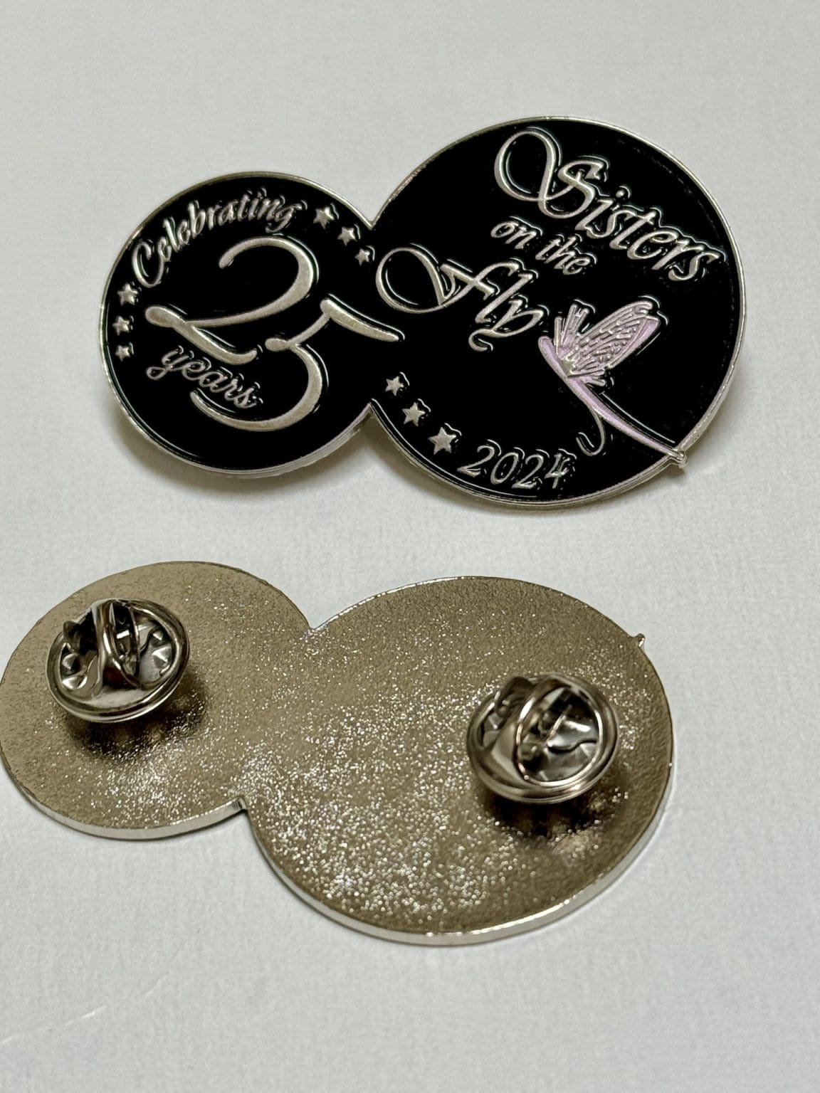 25th Anniversary Silver Jubilee Pin - Sisters on the Fly